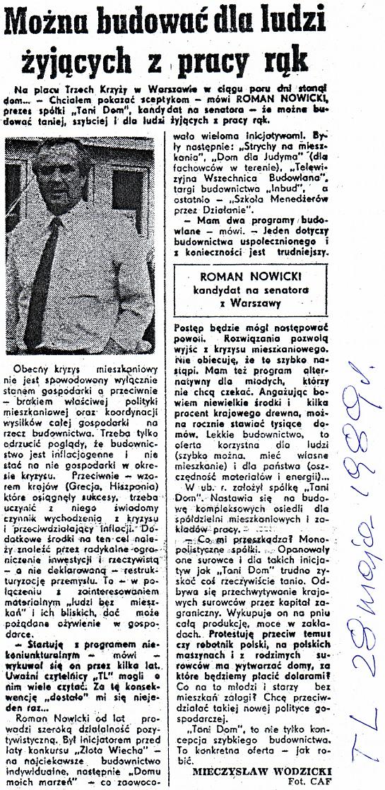 Wybory 89 Trybuna Ludu