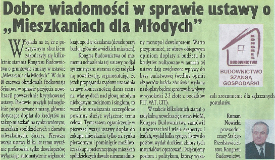 Artyku� Dobre wiadomo�ci do ustawy dla MdM