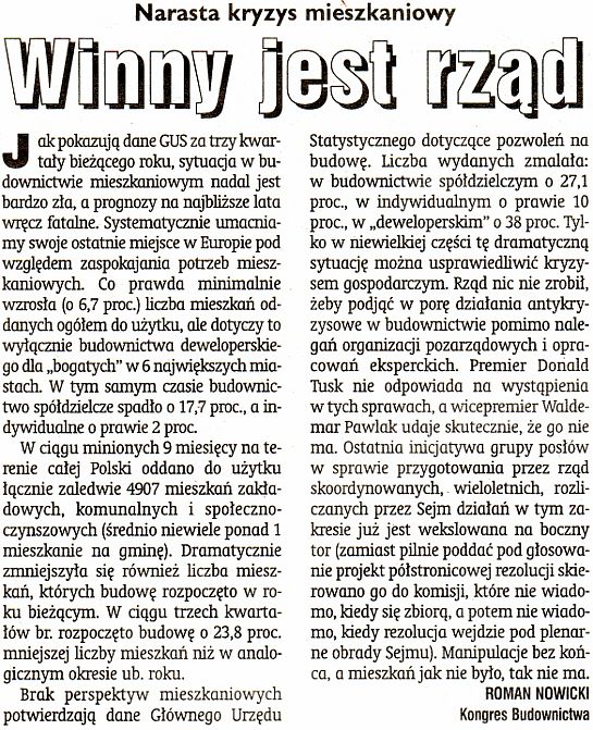 Artyku� Winny jest rz�d