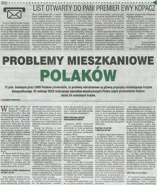 Artyku� Problemy mieszkaniowe Poalk�w m