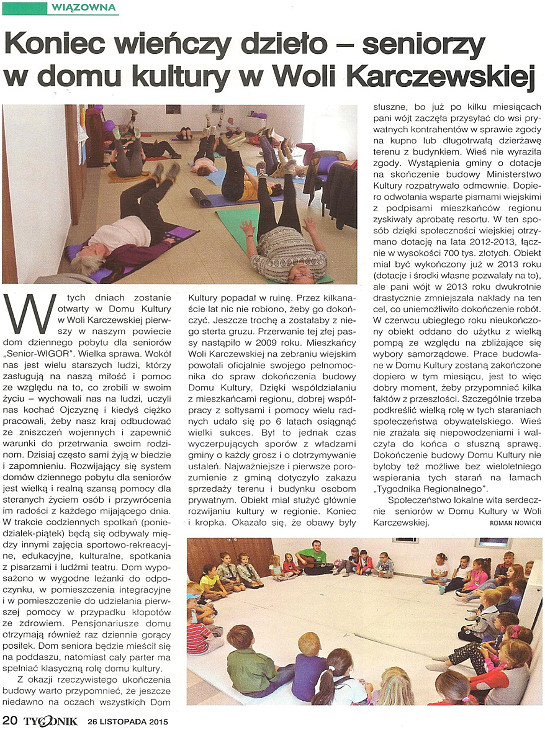 Artyku� Koniec wie�czy dzie�o