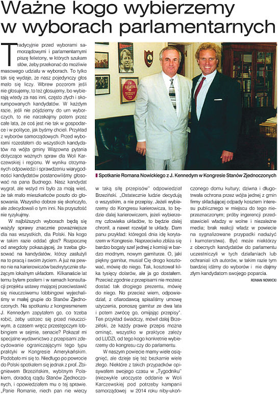 Artyku� Wa�ne kogo wybierzemy w wyborach parlamentalnych