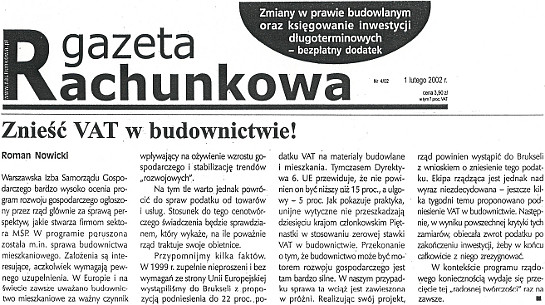 Art. Znie�� VAT w budownictwie