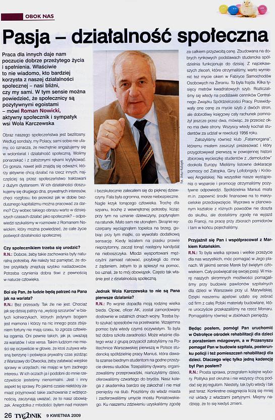 Wywiad w Tygodniku 1 Wywiad w Tygodniku 1