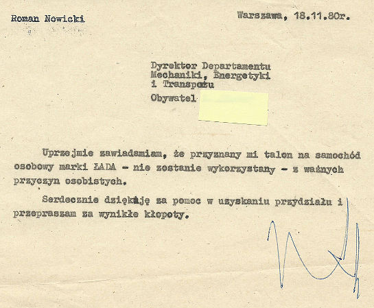 Rezygnacjja z talonu