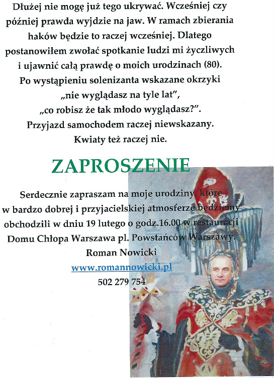 Zaproszenie na urodziny